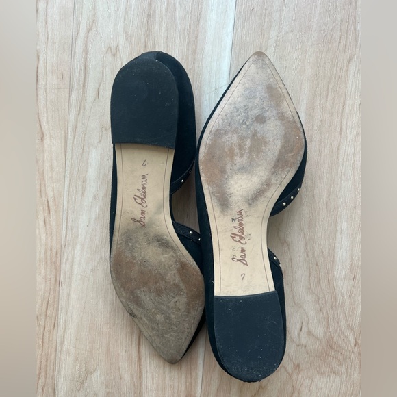 SAM EDELMAN black suede pointed toe flats - Picture 5 of 5